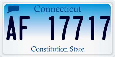 CT license plate AF17717