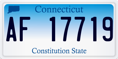 CT license plate AF17719