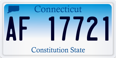 CT license plate AF17721