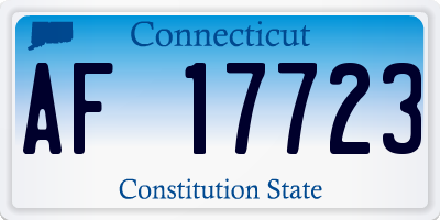 CT license plate AF17723