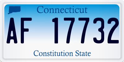 CT license plate AF17732