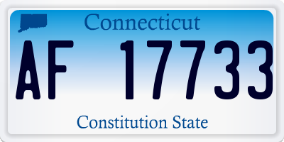 CT license plate AF17733