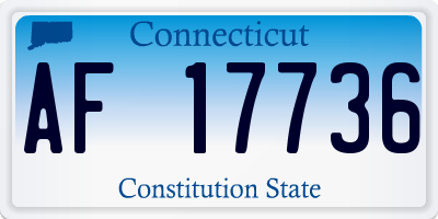 CT license plate AF17736