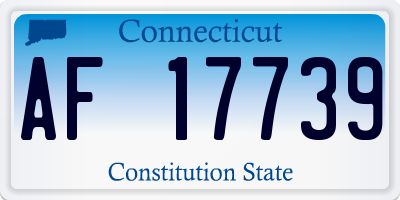 CT license plate AF17739