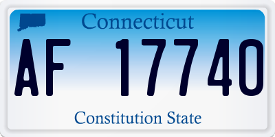 CT license plate AF17740