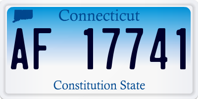 CT license plate AF17741