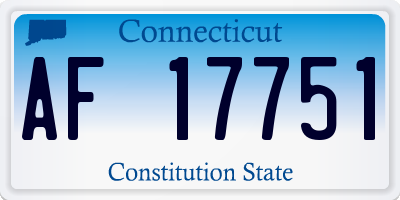 CT license plate AF17751