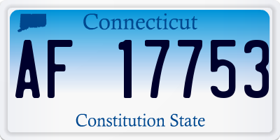 CT license plate AF17753