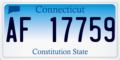 CT license plate AF17759