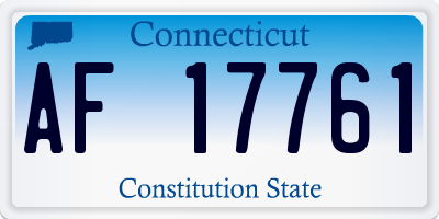 CT license plate AF17761