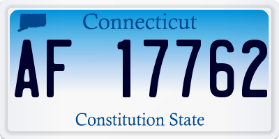 CT license plate AF17762