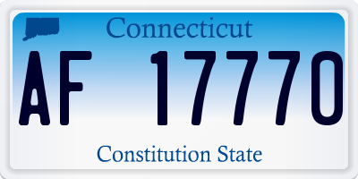 CT license plate AF17770