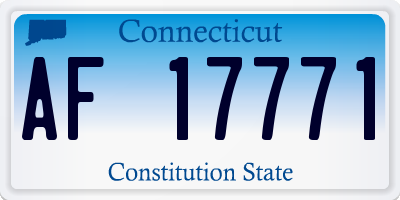 CT license plate AF17771