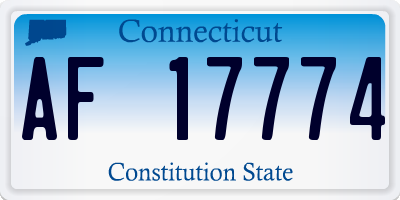 CT license plate AF17774