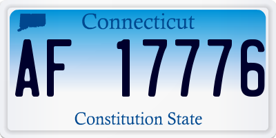 CT license plate AF17776