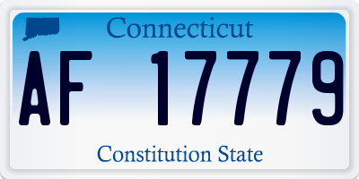 CT license plate AF17779
