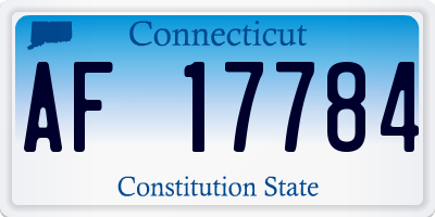 CT license plate AF17784