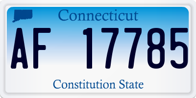 CT license plate AF17785