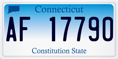 CT license plate AF17790