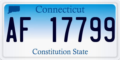 CT license plate AF17799