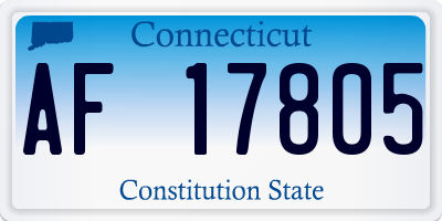 CT license plate AF17805