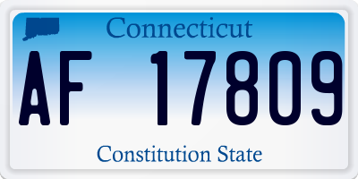 CT license plate AF17809