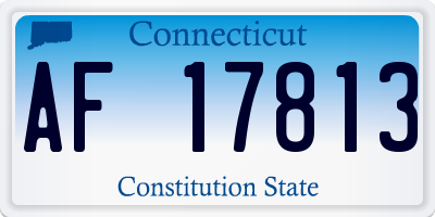 CT license plate AF17813