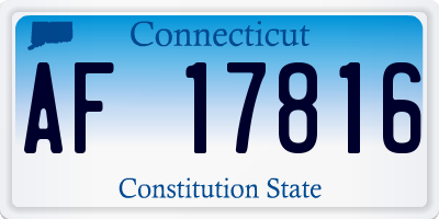 CT license plate AF17816
