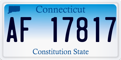 CT license plate AF17817