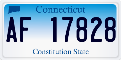 CT license plate AF17828