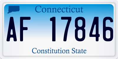 CT license plate AF17846