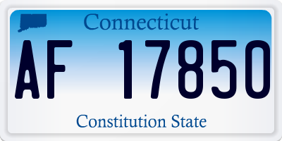 CT license plate AF17850