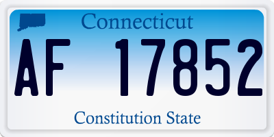 CT license plate AF17852