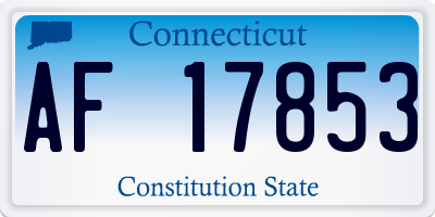 CT license plate AF17853