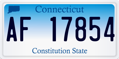 CT license plate AF17854
