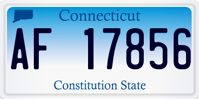 CT license plate AF17856