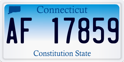 CT license plate AF17859