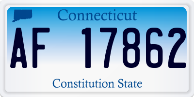 CT license plate AF17862