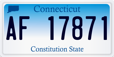 CT license plate AF17871