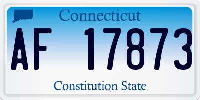 CT license plate AF17873