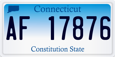 CT license plate AF17876
