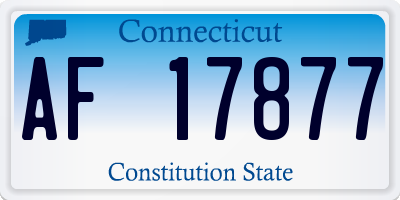 CT license plate AF17877