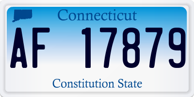 CT license plate AF17879