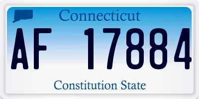 CT license plate AF17884