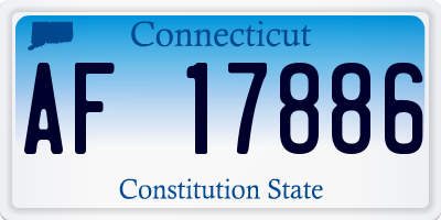 CT license plate AF17886
