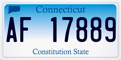 CT license plate AF17889