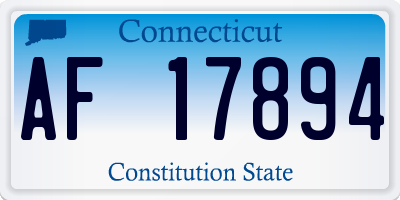 CT license plate AF17894
