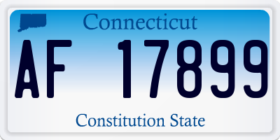 CT license plate AF17899
