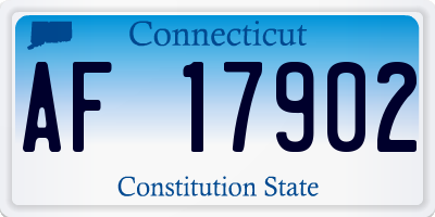 CT license plate AF17902