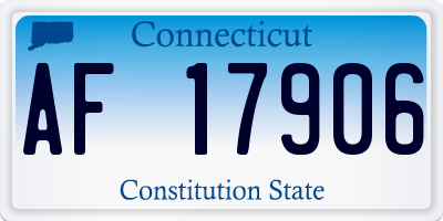 CT license plate AF17906